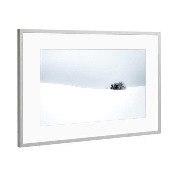 Poster mit Rahmen Silber "Abstrakte Winterlandschaft" artboxONE - Natur,Reise,Floral,Weihnachten