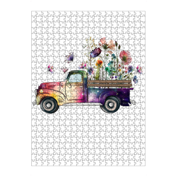 artboxONE Puzzle "Wildblumen-Truck" artboxONE - Automobile,Fashion,Festivals,Lustig