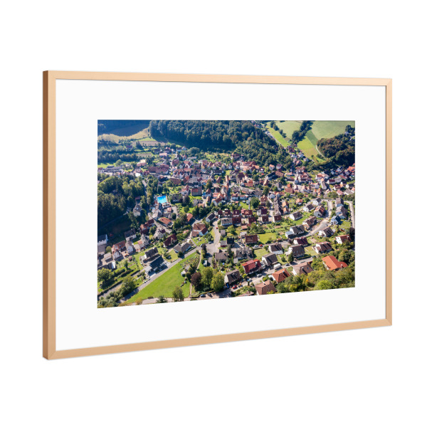 Poster mit Rahmen Kupfer "Datterode auf dem Ringgau" artboxONE - Städte,Architektur - Datterode,Ringgau,Hessen,Nordhessen,Dorf