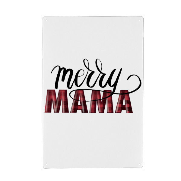 Holzbild "Frohe Mama-Satz" artboxONE - Abstrakt,Weihnachten,Buchstaben,Buchstaben / A,Buchstaben / M