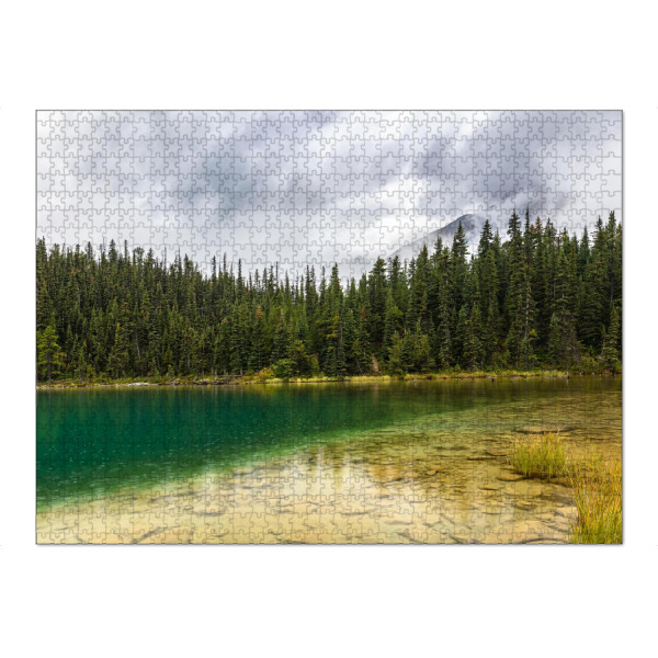 Puzzle Ravensburger "Kanadischer See bei Regen" artboxONE - Natur,Reise - See,Kanada,Regen,Farben,Natur,Landschaft,Fotografie,Landschaftsfotografie