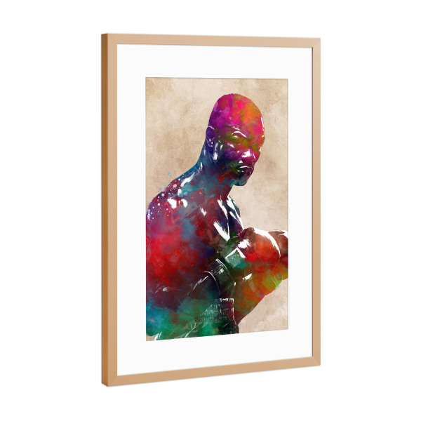 Poster mit Rahmen Kupfer "Boxsport Kunst B" artboxONE - Sport - Boxen,Box,Boxer,Sport,Kämpfer