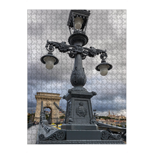 artboxONE Puzzle "Laternen der Kettenbrücke" artboxONE - Architektur,Städte / Budapest - Budapest,Kettenbrücke,Ungarn,Laterne,Buda,Pest,Brücke