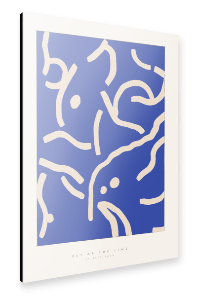 Alu-Dibond "Álex Roda - Out of the Line Blue" 30x20 cm artboxONE