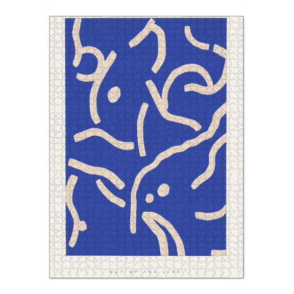 Puzzle Ravensburger "Álex Roda - Out of the Line Blue" artboxONE - Typografie,Abstrakt