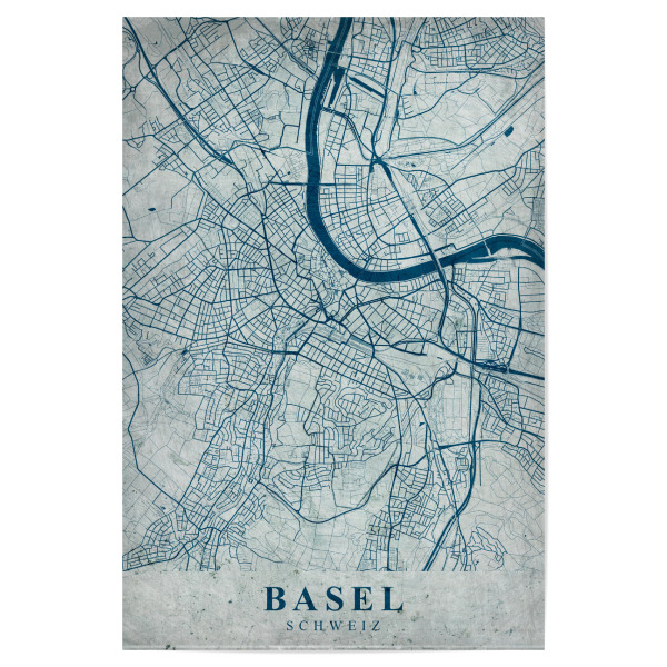 Poster "Basler Vintage Map" artboxONE - Städte,Kartografie