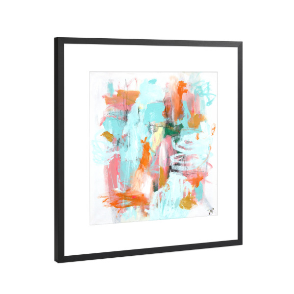 Poster mit Rahmen Schwarz (Metallic) "Tove Höglund - Rollercoaster" artboxONE - Abstrakt - Abstrakt,Modern,Bunt,Farbenfroh,Strich,Pinsel