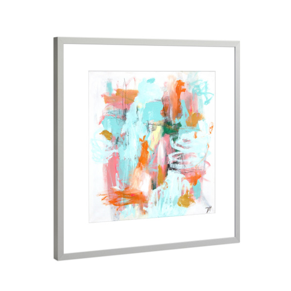 Poster mit Rahmen Silber "Tove Höglund - Rollercoaster" artboxONE - Abstrakt - Abstrakt,Modern,Bunt,Farbenfroh,Strich,Pinsel