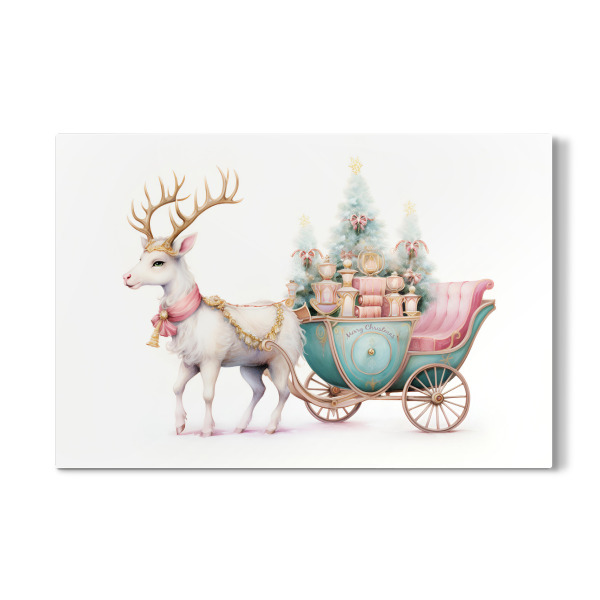 Galerie-Print "Pastell Christmas Deer" 30x20 cm artboxONE