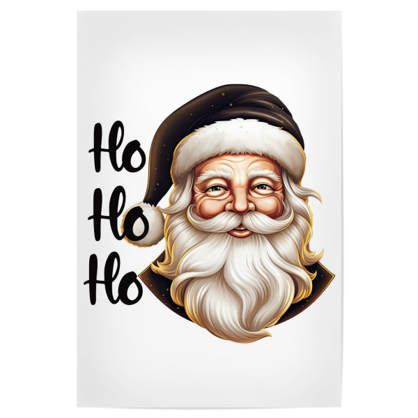 Poster 30x20 cm "Ho-Ho-Ho Santa" artboxONE - Fashion,Weihnachten,Buchstaben,Festivals,Lustig