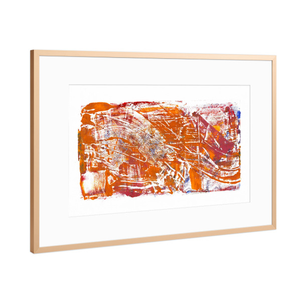 Poster mit Rahmen Kupfer "Magda Chmielek - Messy Life" artboxONE - Abstrakt - Abstrakt,Modern,Pinsel,Strich