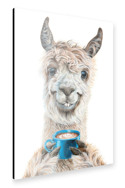 Alu-Dibond "Lama Latte" 30x20 cm artboxONE