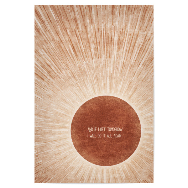 Poster "Tunaboylu - Le Soleil Typo" artboxONE - Typografie,Galaxy - Sonne,Mond,Sterne,Galaxie,Universum,Spirituell,Glaube,Spruch,Boho,Scandi,Hygge