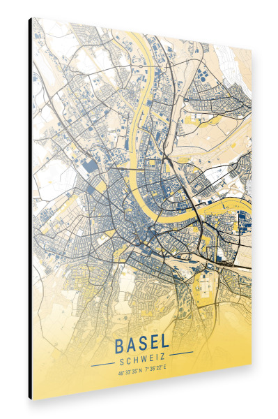 Alu-Dibond "Wandbild von Basel" 30x20 cm artboxONE