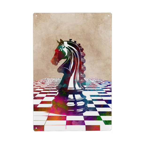 Holzbild "Schachsportkunst B" artboxONE - Sport,Sport / Motivation - Schach,Schachbrett,Schachbrettmuster,Grafik,Spiel,Sport,Sport