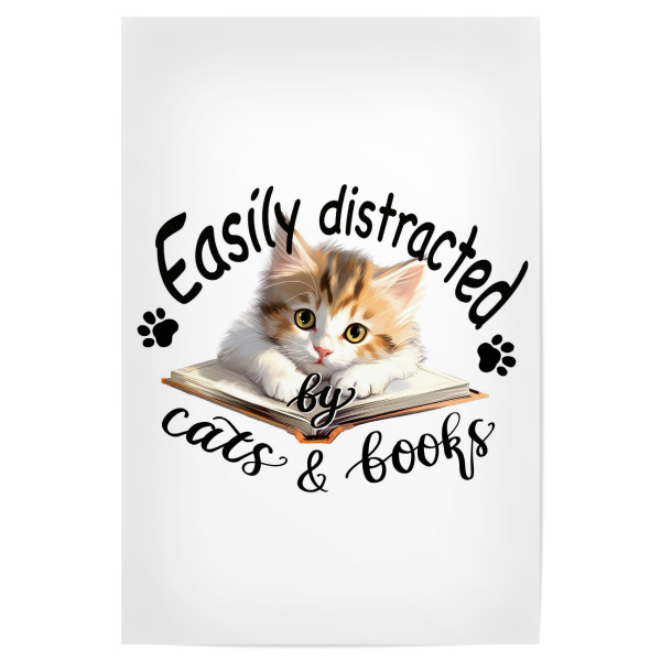 Poster "Easily Distracted By Cats" artboxONE - Tiere,Fashion,Festivals