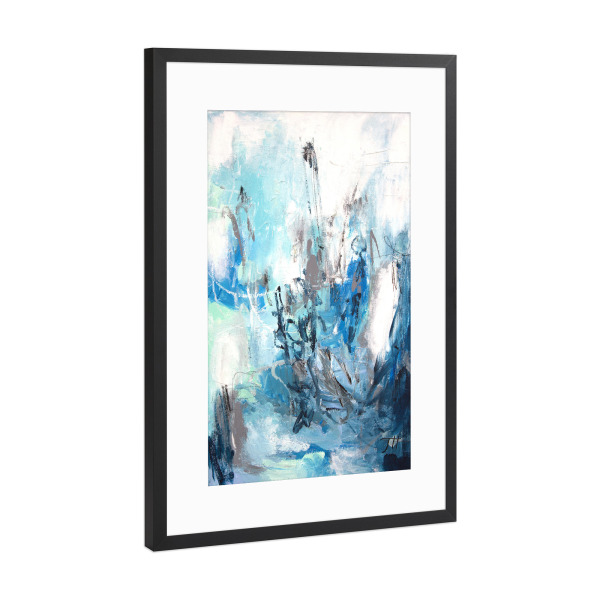 Poster mit Rahmen Schwarz (Metallic) "Tove Höglund - Fallen for him" artboxONE - Abstrakt - Abstrakt,Modern,Bunt,Farbenfroh,Strich,Pinsel