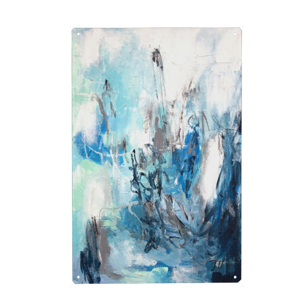 Holzbild "Tove Höglund - Fallen for him" artboxONE - Abstrakt - Abstrakt,Modern,Bunt,Farbenfroh,Strich,Pinsel
