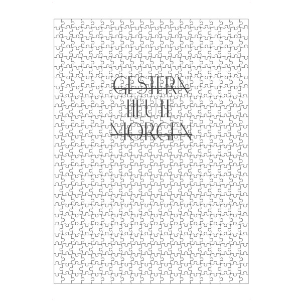artboxONE Puzzle "Gesternheutemorgen" artboxONE - Typografie,Schwarzweiß
