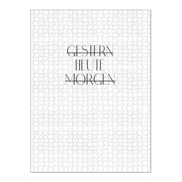 Puzzle Ravensburger "Gesternheutemorgen" artboxONE - Typografie,Schwarzweiß