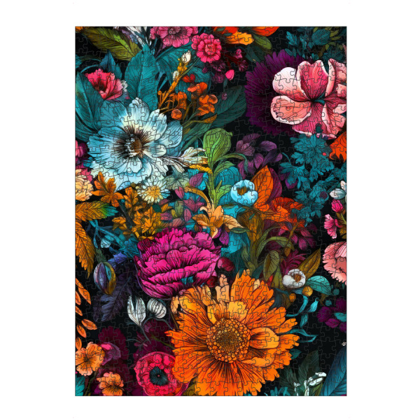 Puzzle Ravensburger "Blumen und Blätter A" artboxONE - Natur,Floral - Natur,Blumen,Blumen,Botanisch,Blätter,Blatt,Blumen - Bild natur