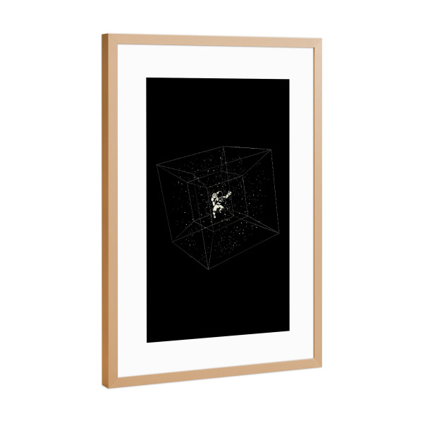 Poster mit Rahmen Kupfer "Schwerkraft-Tesserakt Interstellar" artboxONE - Menschen,Männer,Galaxy