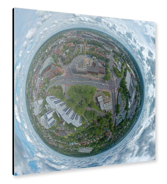 Alu-Dibond "HH-Bergedorf - Polizei-Umbau" 30x30 cm artboxONE
