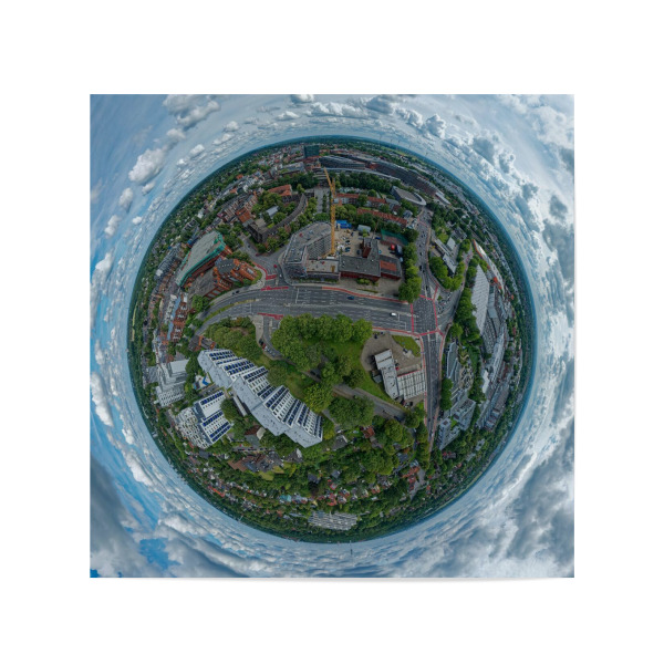 Poster 20x20 cm "HH-Bergedorf - Polizei-Umbau" artboxONE - Städte,Städte / Hamburg,Reise,Architektur,Reise / Länder