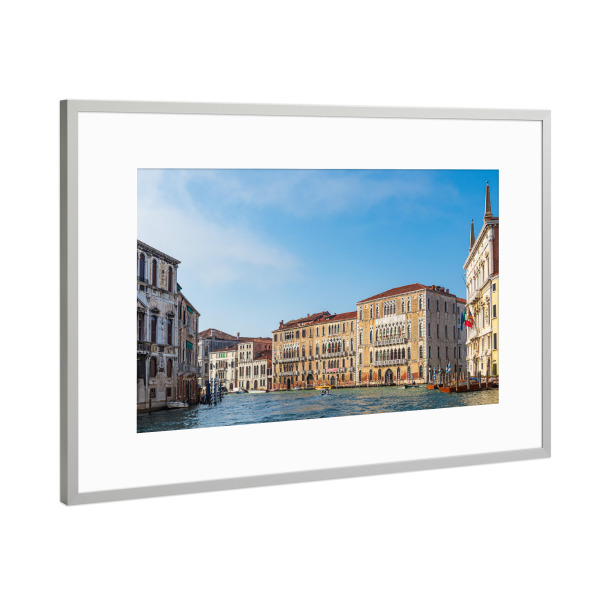 Poster mit Rahmen Silber "Häuser am Canal Grande" artboxONE - Reise,Architektur,Städte / Venedig,Reise / Länder