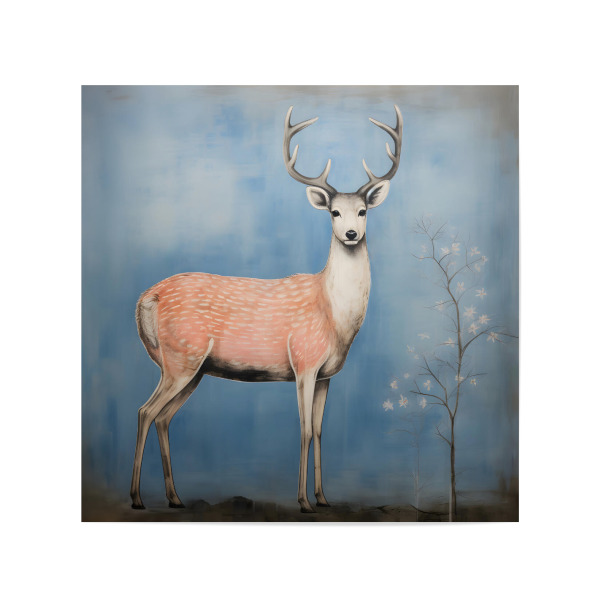 Poster 20x20 cm "Damhirsch" artboxONE - Natur,Floral,Tiere