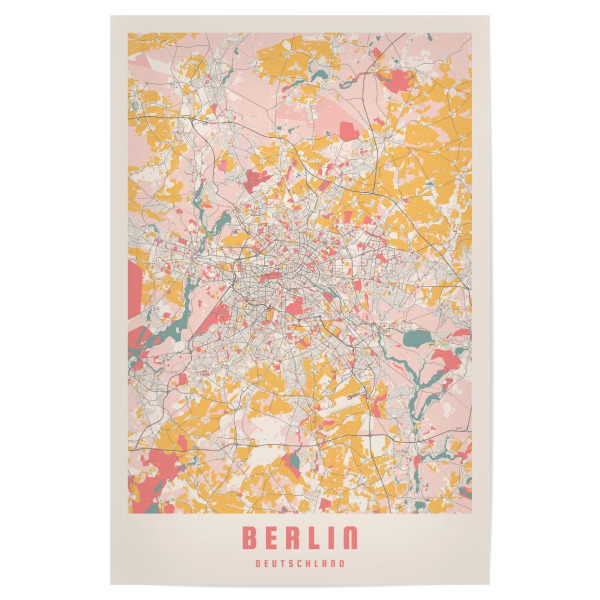 Poster 30x20 cm "Berliner Stadtplan" artboxONE - Städte / Berlin,Kartografie