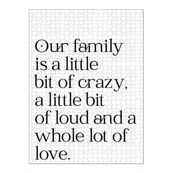 Puzzle Ravensburger "Unsere Familie" artboxONE - Typografie,Liebe,Für Mama,Lustig