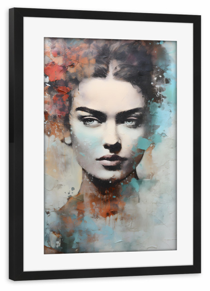 Poster mit Rahmen schwarz "Modern Girl" artboxONE - Abstrakt,Menschen,Fashion