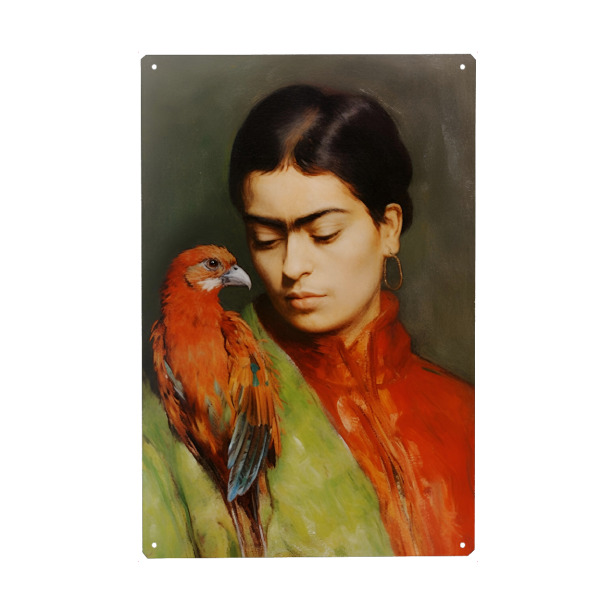 Holzbild "Die Junge Frida" artboxONE - Tiere,Abstrakt,Menschen