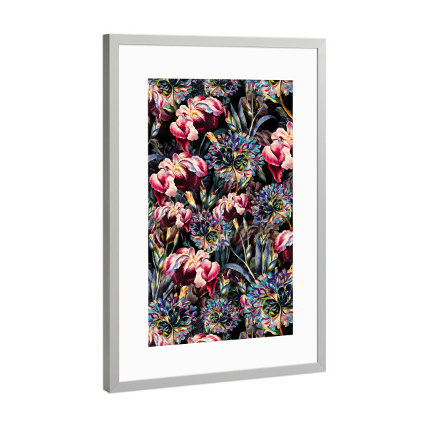 Poster mit Rahmen Silber "Blumengewürz" artboxONE - Natur,Floral