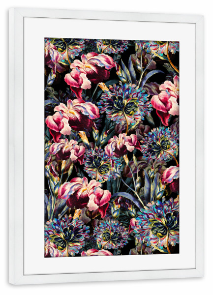 Poster mit Rahmen weiß "Blumengewürz" artboxONE - Natur,Floral