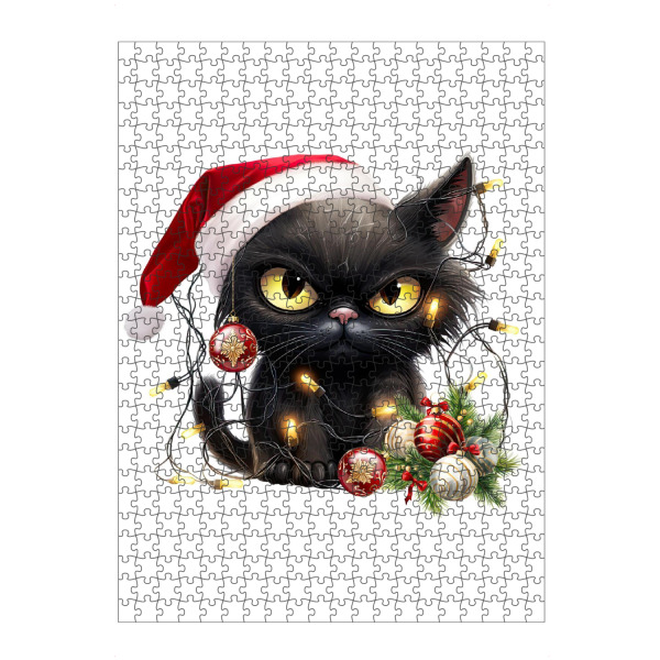 artboxONE Puzzle "Katze mit Weihnachtsmütze" artboxONE - Tiere,Weihnachten,Festivals,Lustig