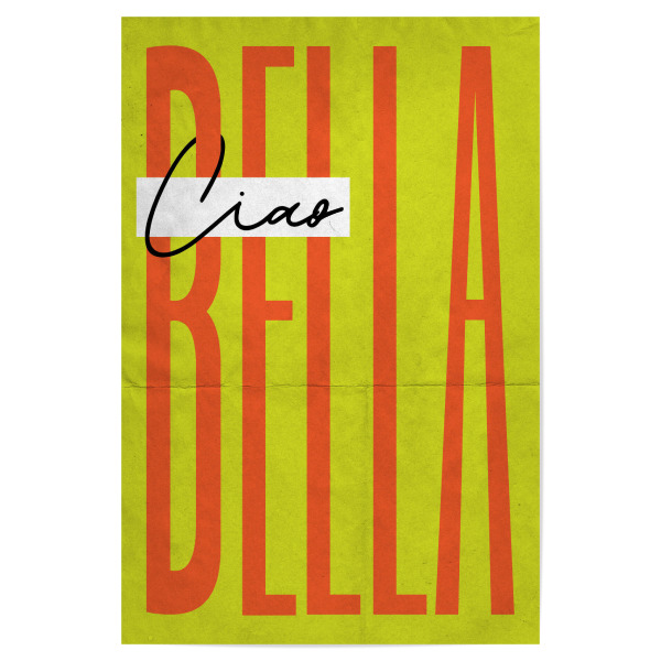 Poster 30x20 cm "Malou Studio - Ciao Bella" artboxONE - Typografie,Lustig