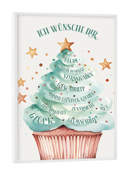 Poster mit weißem Rahmen "Ich wünsche dir" artboxONE - Für Kinder,Weihnachten
