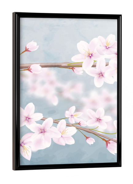 Poster mit schwarzem Rahmen "Kirschblüten - zweiter Teil" artboxONE - Natur,Floral