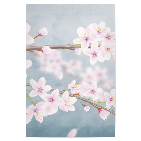 Poster 30x20 cm "Kirschblüten - zweiter Teil" artboxONE - Natur,Floral - Kirschblüten,Blühen,Blumen,Blätter,Floral,Natur,Japan,Pink,Rosa,Pflanze,Baum