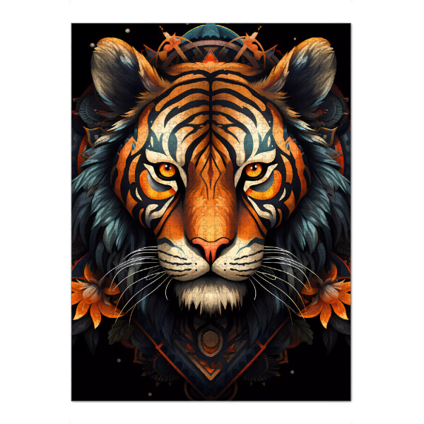 Puzzle Ravensburger "Mandala - Tiere - Tiger" artboxONE - Natur,Tiere,Abstrakt