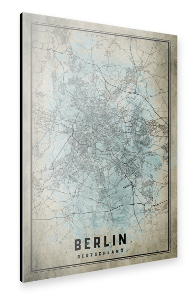 Alu-Dibond "Berliner Retro City Map" 30x20 cm artboxONE