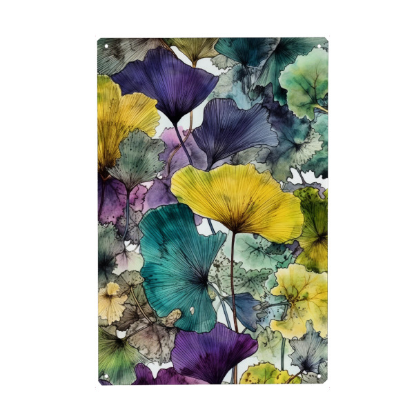 Metall Poster "Ginko Biloba G" artboxONE - Natur,Floral - Ginkgo,Biloba,Ginkgo biloba,Baum,Wald,Blätter,Natur - Blechschild