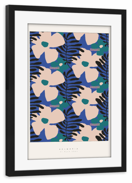 Poster mit Rahmen schwarz "Álex Roda - Boldaria" artboxONE - Typografie,Natur,Floral