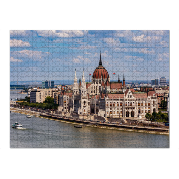 Puzzle Ravensburger "Ungarns Parlament an der Donau" artboxONE - Reise,Architektur,Städte / Budapest - Budapest,Parlament,Donau,Ungarn,Buda,Pest