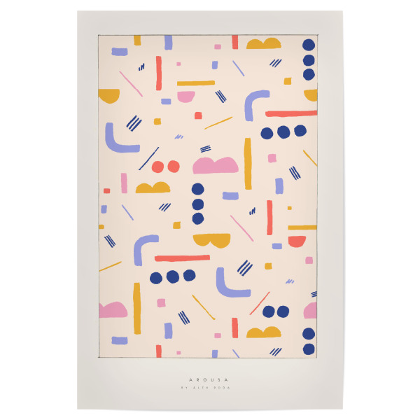 Poster "Álex Roda - Arousa" artboxONE - Typografie,Abstrakt,Geometrie