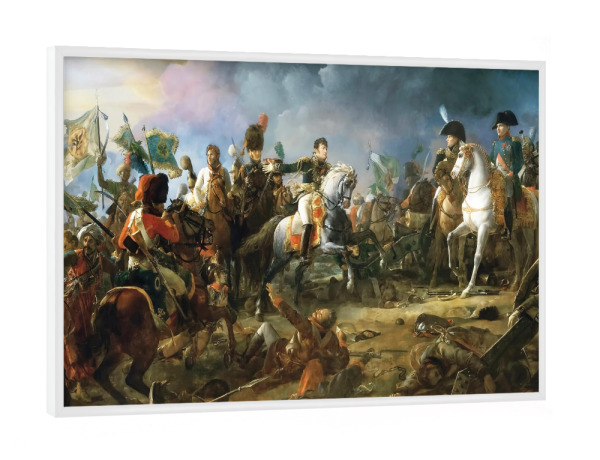 Poster mit weißem Rahmen "Die Schlacht von Austerlitz" artboxONE - Tiere,Menschen,Männer