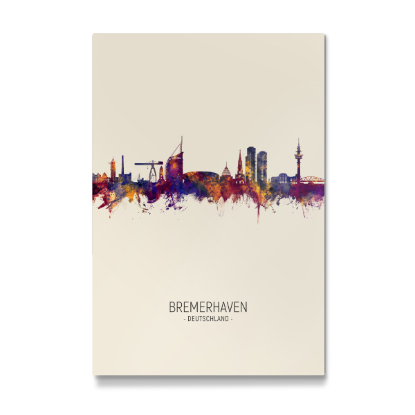 Galerie-Print "Bremerhaven Skyline Beige" 30x20 cm artboxONE