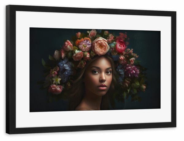 Poster mit Rahmen schwarz "Fine Art Beauty" artboxONE - Floral,Menschen,Fashion